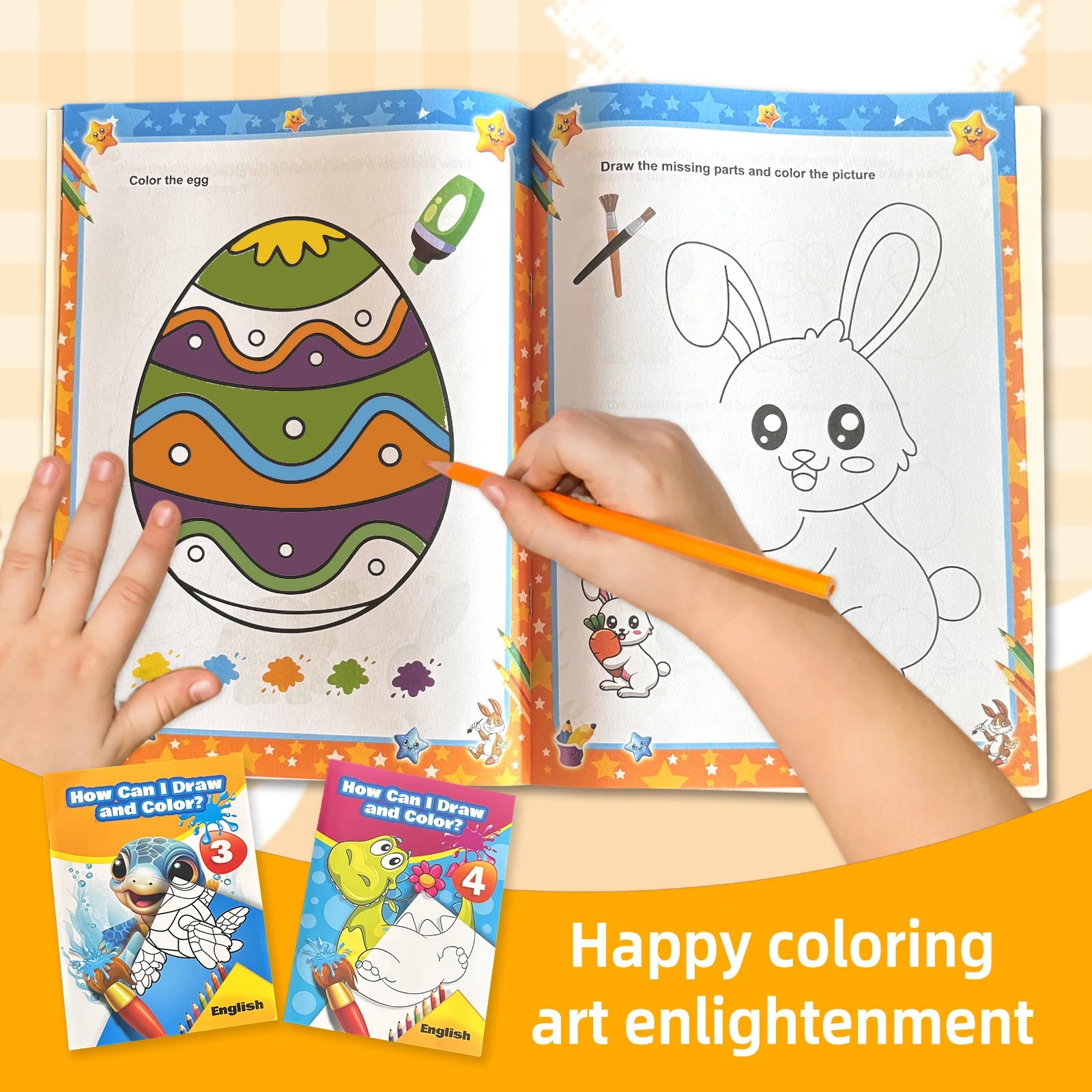 Children's Drawing & Coloring Book Ages 4-8 3