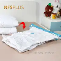 Vacuum Compression Bag For Cloth 40x60 60x80 PE PET Transparent Folding Wardrobe Under Bed Organizer Compressed Storage Bags 1