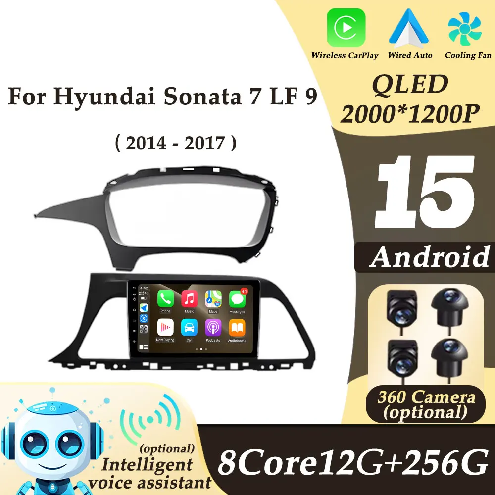 CarPlay Android Auto Linkslenker für Hyundai Sonata 7 LF 9 2014 - 2017 Multimedia-Player Split-Screen DSP Auto-Tools Kein 2 DIN