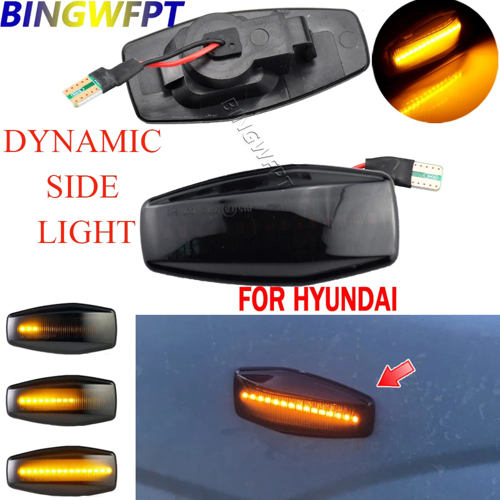 1 Paio Di Indicatori Di Direzione Laterali Per Hyundai Elantra Getz Sonata Xg Terracan Tucs Dynamic Sequential Blinker Light