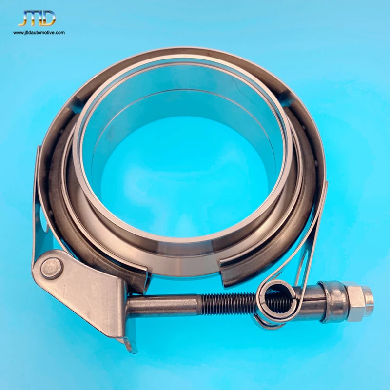 

4.5" JTLD Quick Release 4.5 inch 304 Stainless Steel Turbo Exhaust Lock Bolt V Band Clamp Male Female MF Flanges Kits