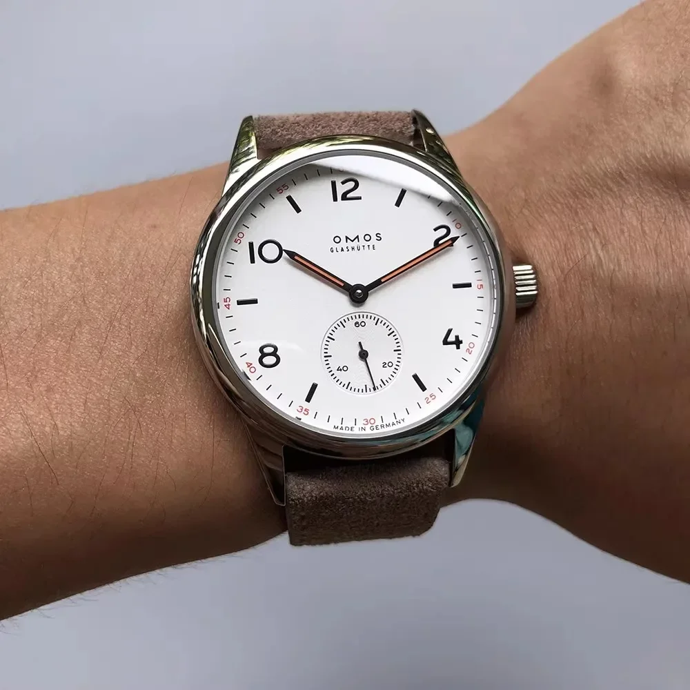

Часы NOMO Tangente Мужские механические, ручная работа, для работы и отдыха, маленькие водонепроницаемые с тремя иглами и индикатором