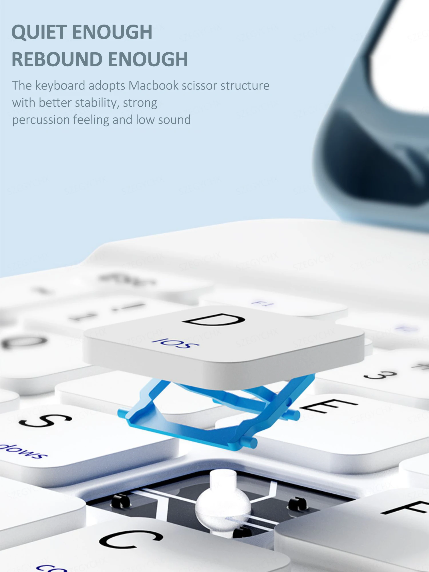 Teclado Mágico sem Fio para Ipad Teclado Bluetooth Mouse para Ipad Pro 11 Ipad 10th 2023 2023 Air 9.7 10.2 9th Geração - Imagem 3