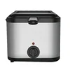 French Fries Machine You Tiao Machine 2.5L Household Stainless Steel Fryer 220V/1000W Integrated Self-heating Electric Fryer 1
