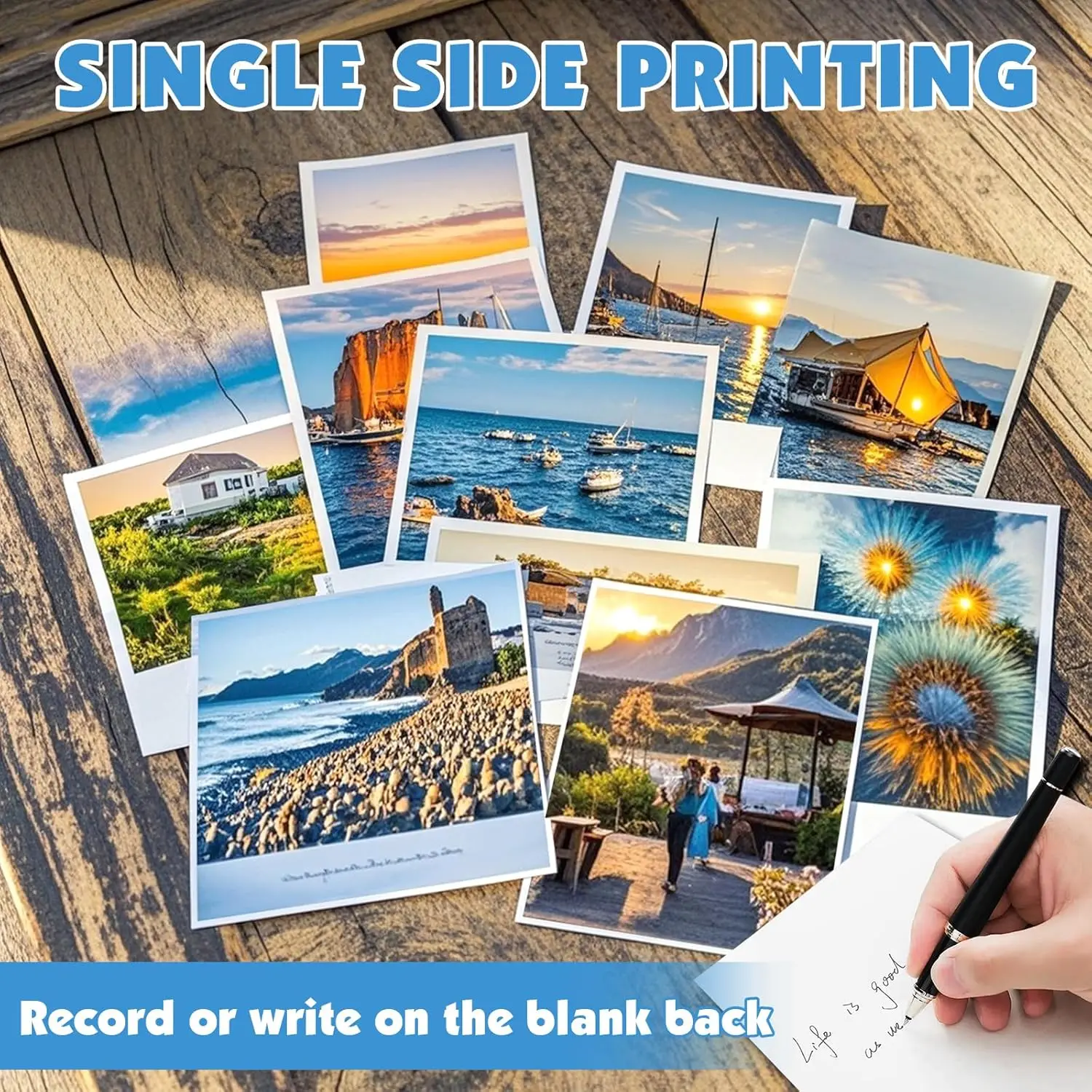 230Gsm 62Ib 100매 4 x 6인치 크기(102x152mm) 잉크젯 프린터용 고광택 인화지