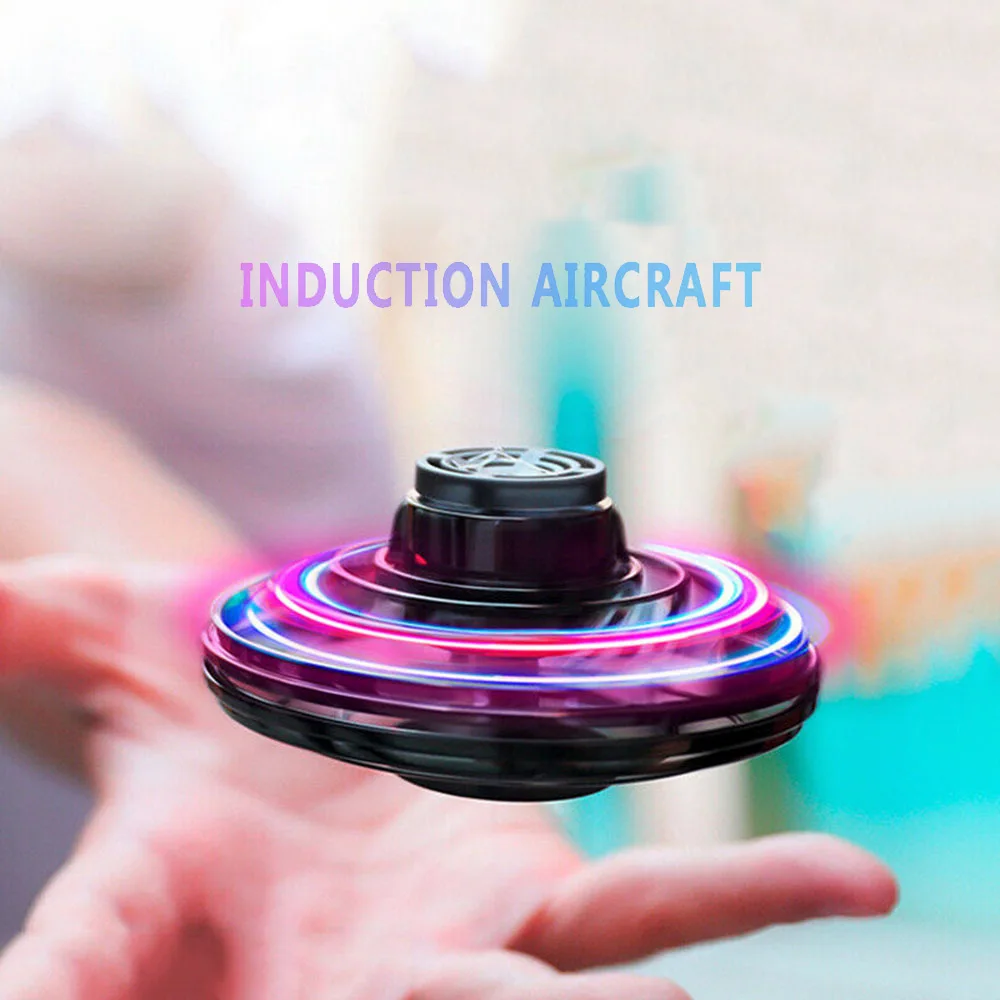 Popular Fingertip Gyroscope Children'UFO Gyroscope Gift UFO Drone Hand Sensing Induction