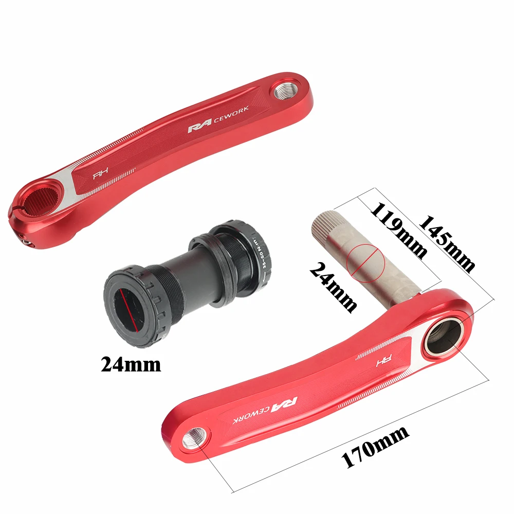 Bras de manivelle BUCKLOS 170mm DH VTT 32/34/36/38T plateau DUB 29mm