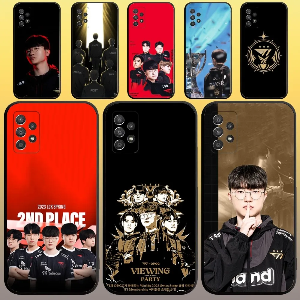 2023 T1 Team L-Lols Lpl Custodia Per Telefono Per Samsunga 91,80,73,72,71,70,53,52,51,42,41,40,32,31,30,22, 13 S 4G 5G Custodia Morbida Nera