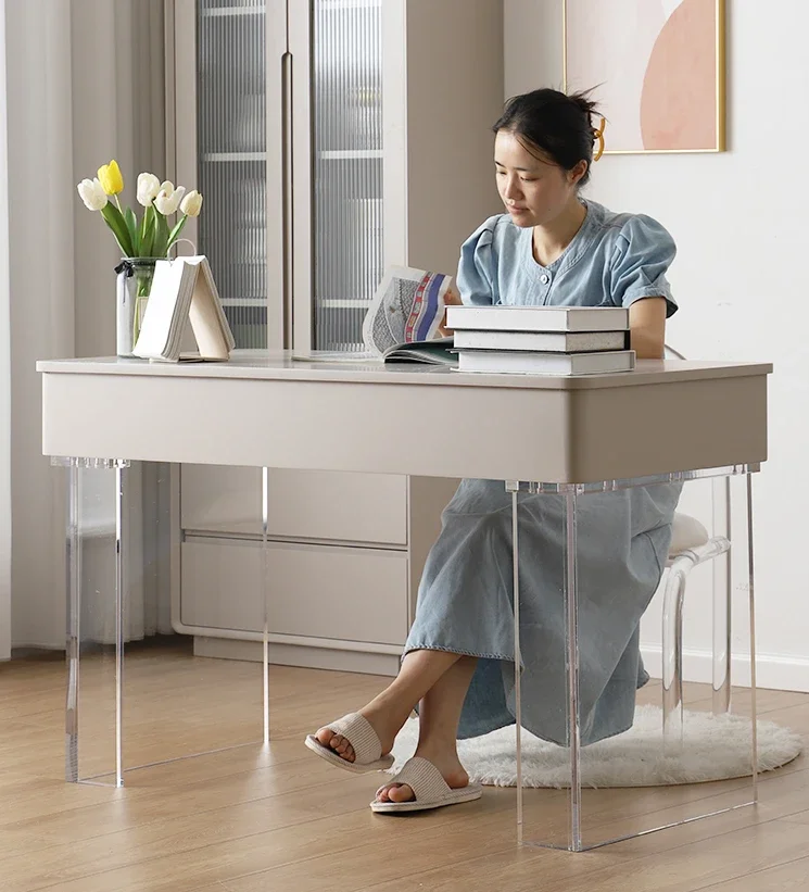 

Italian Suspended Desk Solid Wood Office Modern Minimalist Study Minimalist Home Desk