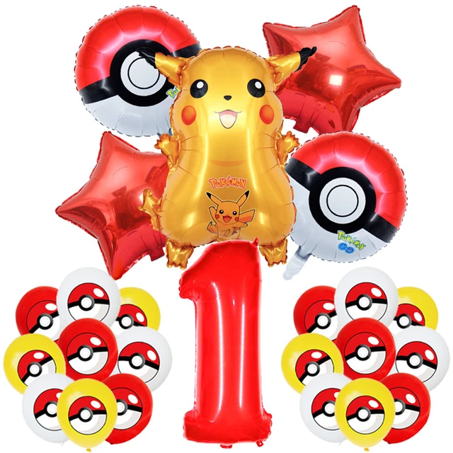 Décorations de fête d'anniversaire à thème Pokemon pour enfants, ensemble  de vaisselle de poulet, décors de ballon, fournitures de fête Pikachu, fête  préChristophe, garçons - AliExpress