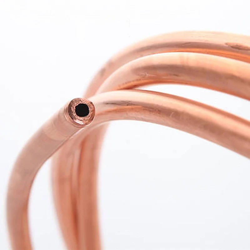 

1Meter OD 2.5mm - 10mm Refrigeration Capillary Pipe Tubing Soft Copper Tubing Coil Tube Wall Thickness 0.5mm - 2mm
