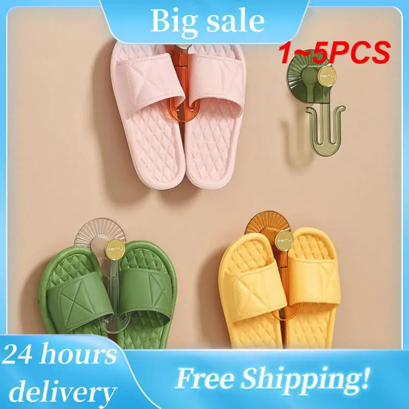 

1~5PCS Slippers Rack Fashionable Good Load-bearing Save Space Convenient Nail-free And No Mark Shoe Hook On Door
