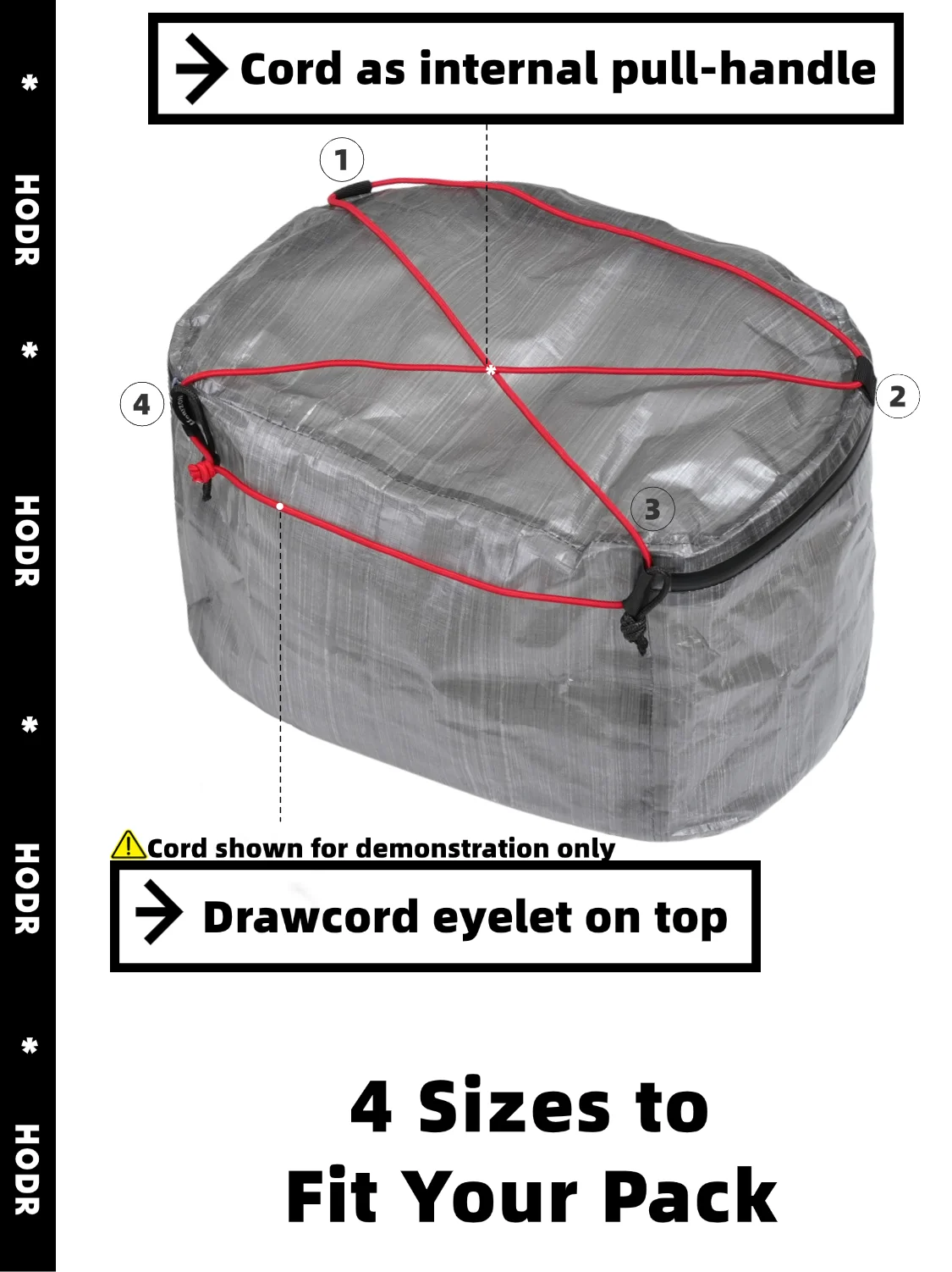 1.6oz DCF pod used to store clothing and accessories