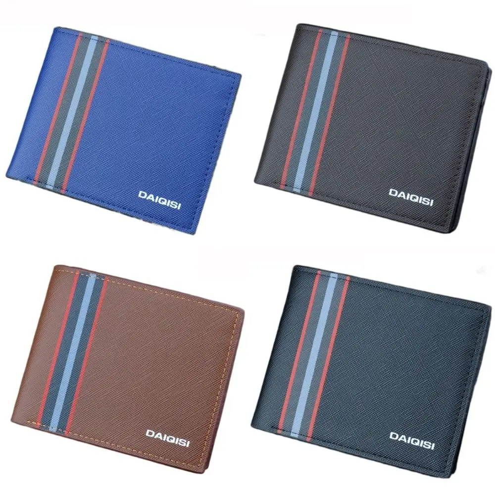 

Waterproof 2 Fold Purse High Quality Soft Thin Male Coin Pocket Leisure Retro Men's Short Wallet Card Holder