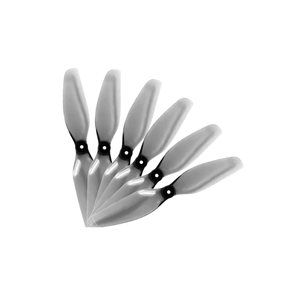 Hélices drone FPV micro 31mm quatre pales, lot de 5, sur fond blanc