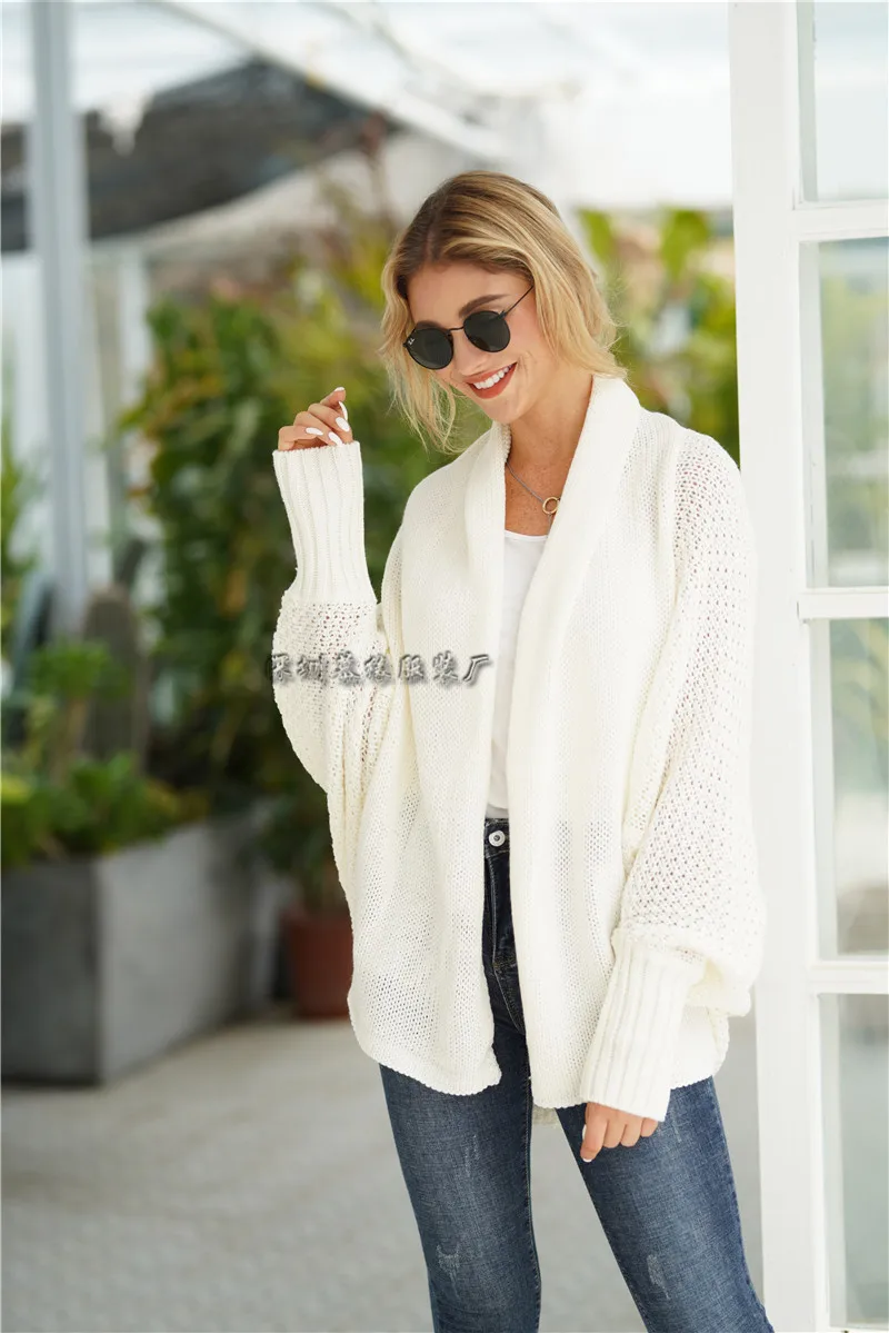 2022 New Lazy Oversize Long Sweater Cardigans Jacket Coat New Women Thick Sweaters Korea Cardigan Jacket Coat Outwear TOP blue sweater Sweaters