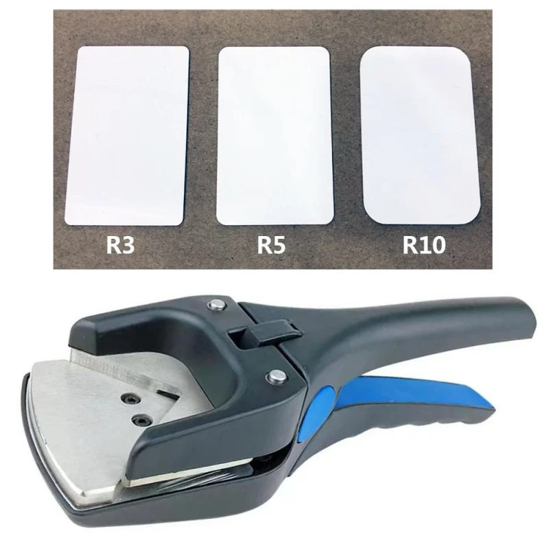 2-in-1 ID Badge Slot Punch & Corner Rounder - 3x13mm Slot Hole & R5 Corner Trimmer, Handheld Tool For PVC Cards, Crafts & Paper