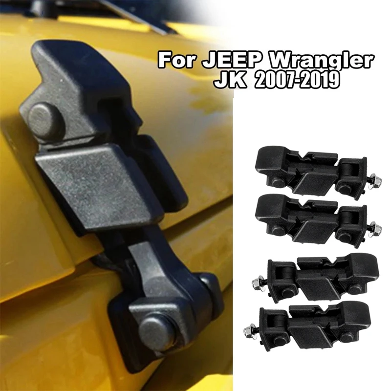 

4 шт., фиксаторы для капота Jeep Wrangler JK 2007-2018