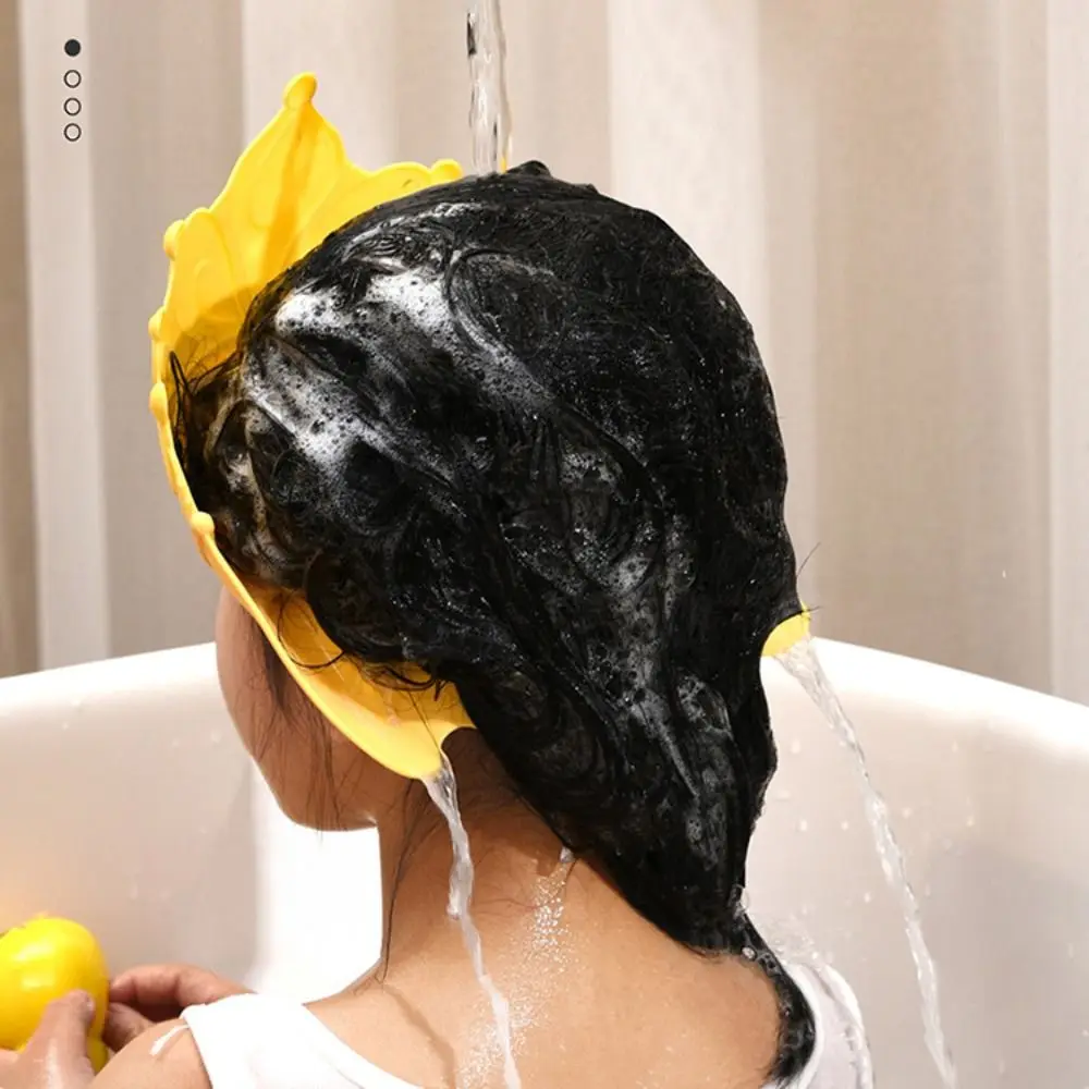 Silicone Hair Wash Hat Ear Protection Waterproof Shampoo Cap Adjustable Bath Head Cover Baby Bathing baby hat hair wash hat shampoo shower cap bath tool baby head protector