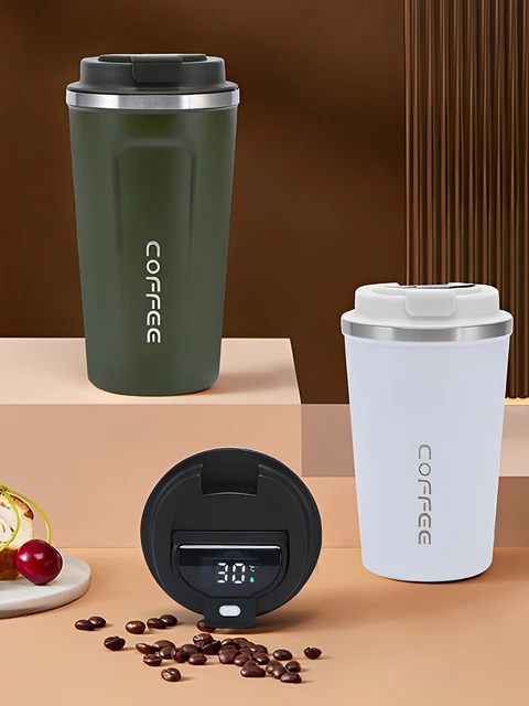 Stainless Steel Smart Coffee Tumbler Thermos Cup with Intelligent  Temperature Display Portable Travel Mug 510ML Water Bottle - AliExpress