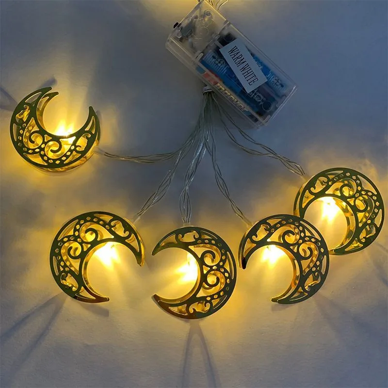 

Ramadan Lights 10LED Eid Mubarak Star Moon String Lights Ramadan Kareem Home Decoration 2023 Islamic Muslim Lanterns Decor