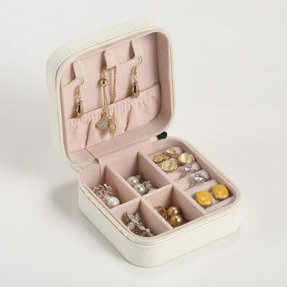Portable Leather Jewelry Organizer and Display Case
