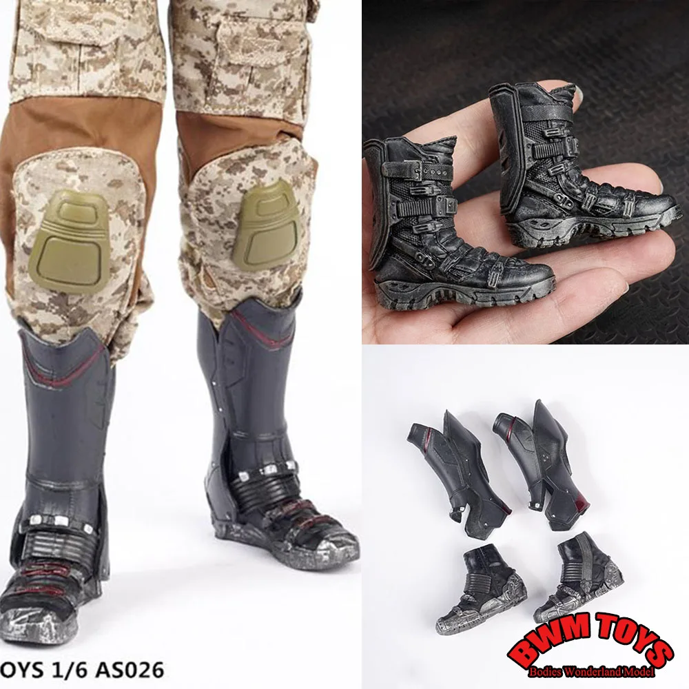 

ASTOYS AS006 AS026 1/6 Scale Male Soldier Falcons Combat Boots Military Shoes for 12'' Detachable Feet Action Figure Body