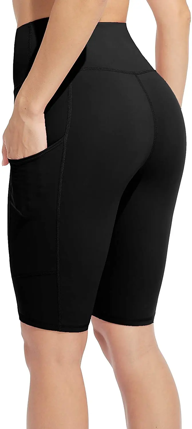 Attraco Women Yoga Shorts Jogging Running Solid/Camouflage Pattern Fifth-Pants High-Waist Soft With Pockets Sporty Shorts sports shorts running shorts yoga shorts workout shorts