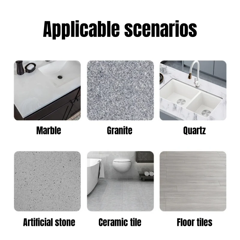 Stone Stain Remover Granite Quartz Marble Tile Stubborn Stains Deep Cleaning Powder Strong Decontamination Granite Stone Cleaner
