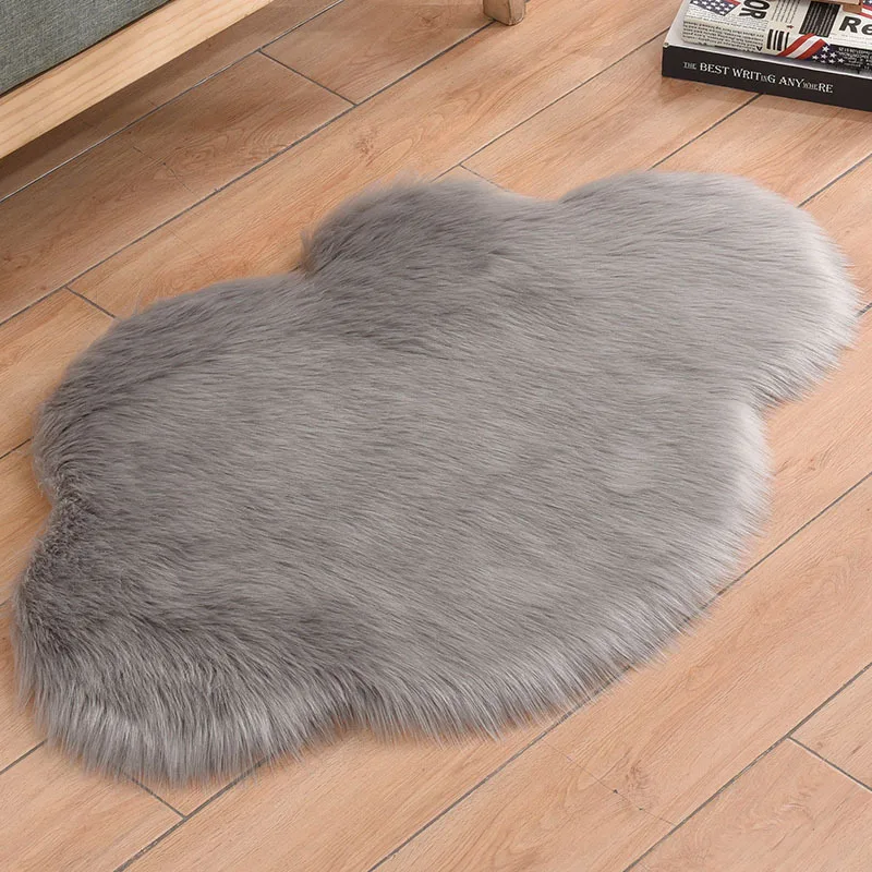 

Fluffy Cloud Shape Carpets For Living Room Decor Faux Fur Area Rug Kids Room Bedroom Shaggy Area Rug Modern Mat