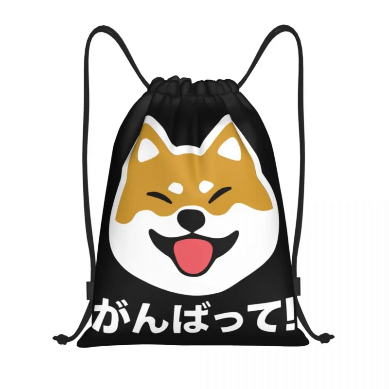 

Сумка на шнурке Kawaii Shiba Inu для мужчин и женщин, легкий японский собачий спортивный ранец для хранения в спортзале