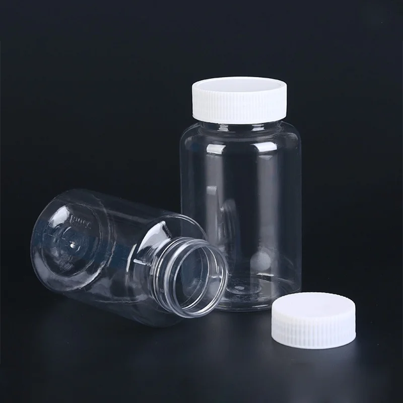 Plastic PET Empty Bottles Medicine Pill Vial Container 10Pcs 15/20/30/50/80/100ml