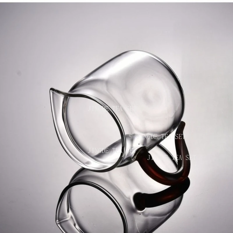 465ml Heat-resistant and High-temperature Glass Cup Thickened Teaset Circular Tea Filter Tea Separator Tea Set Accessories