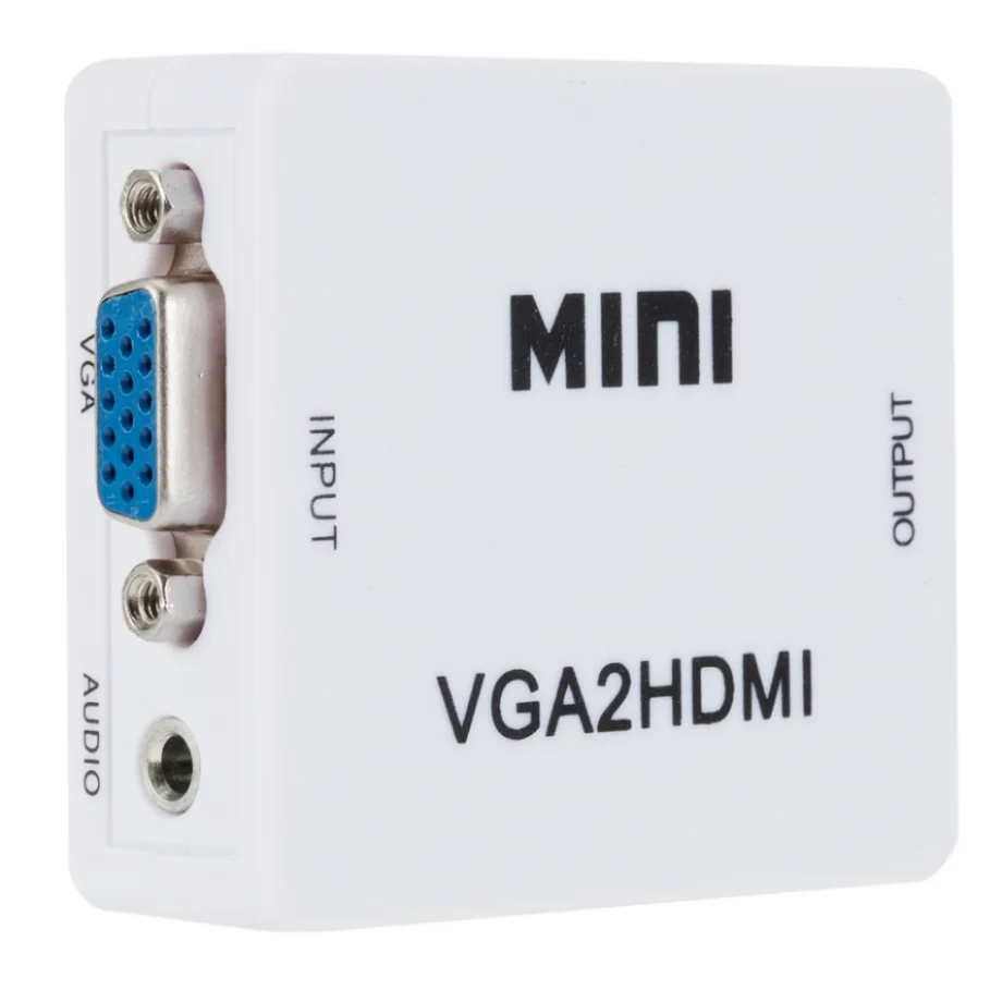 HDMI to VGA Adapter Cable VGA to HDTV Adapter VGA Cable Adapter VGA to HDMI Converter PzzPss Portable Mini VGA to HDMI-compatible Video Converter 1080P HDMI-compatible To VGA Box Audio Adapter For PC HDTV Projector