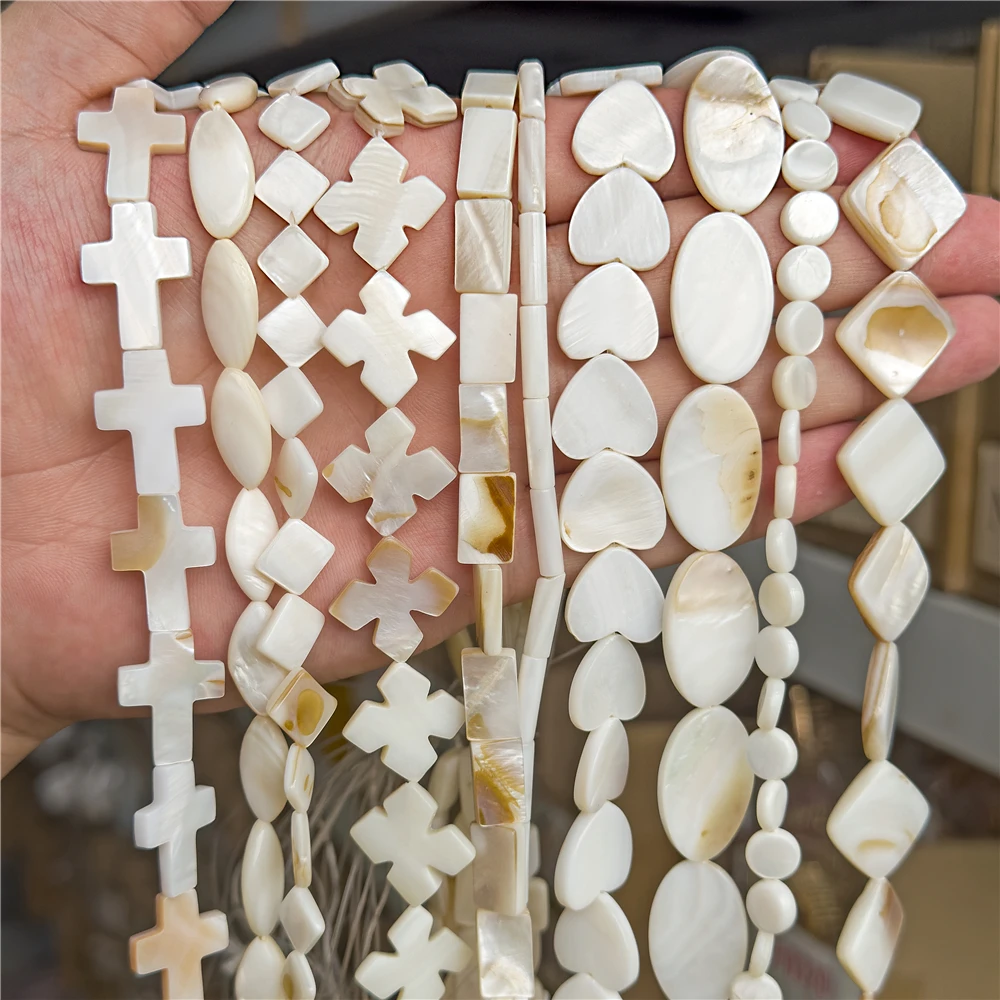 Natural White Mother Of Pearl Shell Beads for Jewelry Making 6