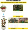 Tomato Cages, 11.8" x 11.8" x 46.1", 10 Packs Square Plant Support Cages, Silver PVC-Coated Steel Tomato Towers for Climbing 5