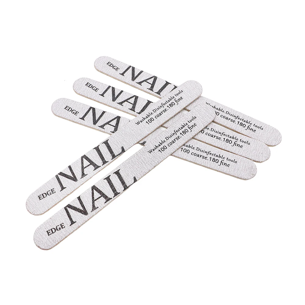 25 Nagelfeilen 100/180 Körnung – Doppelseitig, Grob/fein, Für Natur- & Kunstnägel