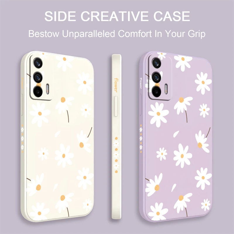 Korea Cute Little Daisies Flower Phone Case - Soft Silicone Cover