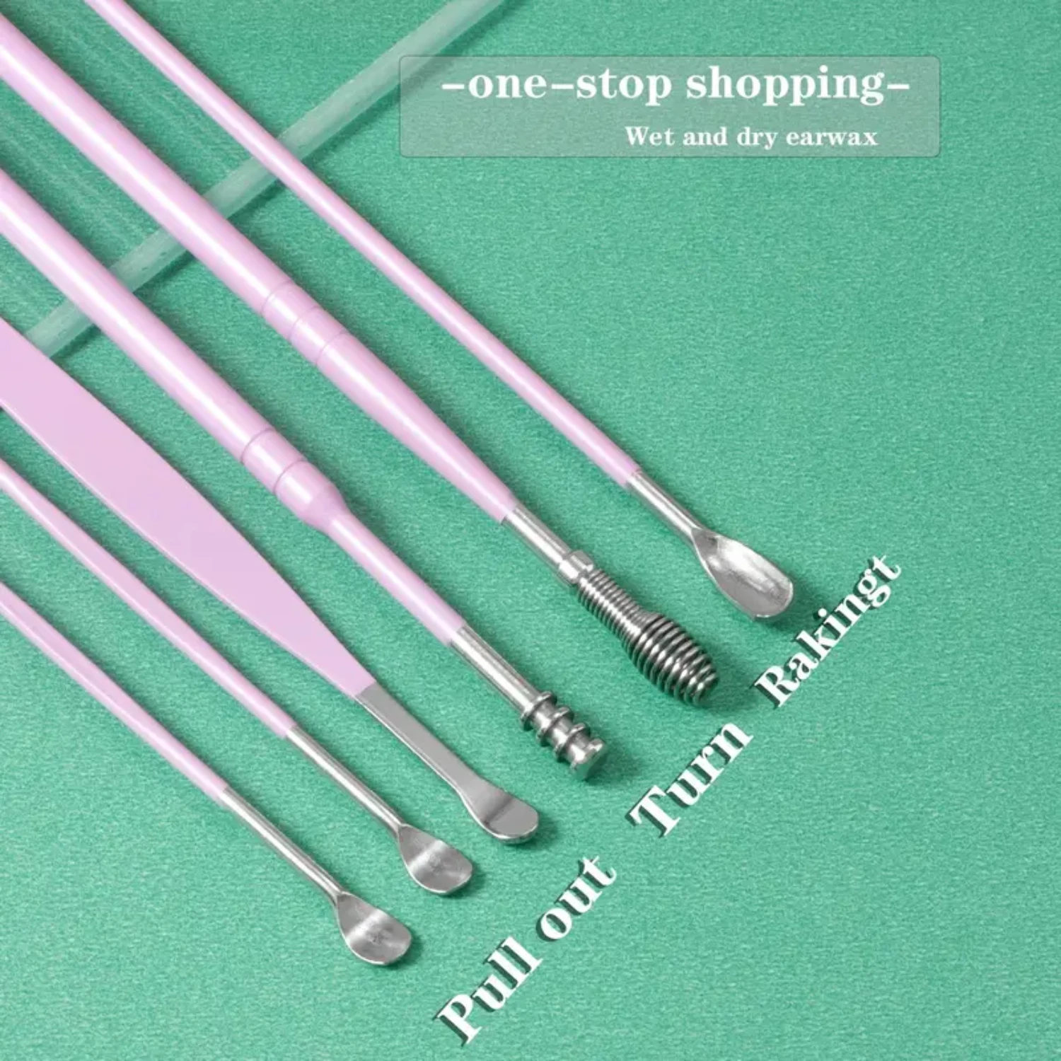 Gentle, Effective, and Durable Steel Ear Cleaning Tools Set of 6 for Optimal Ear Care-Achieve Superior Hygiene and Results wit