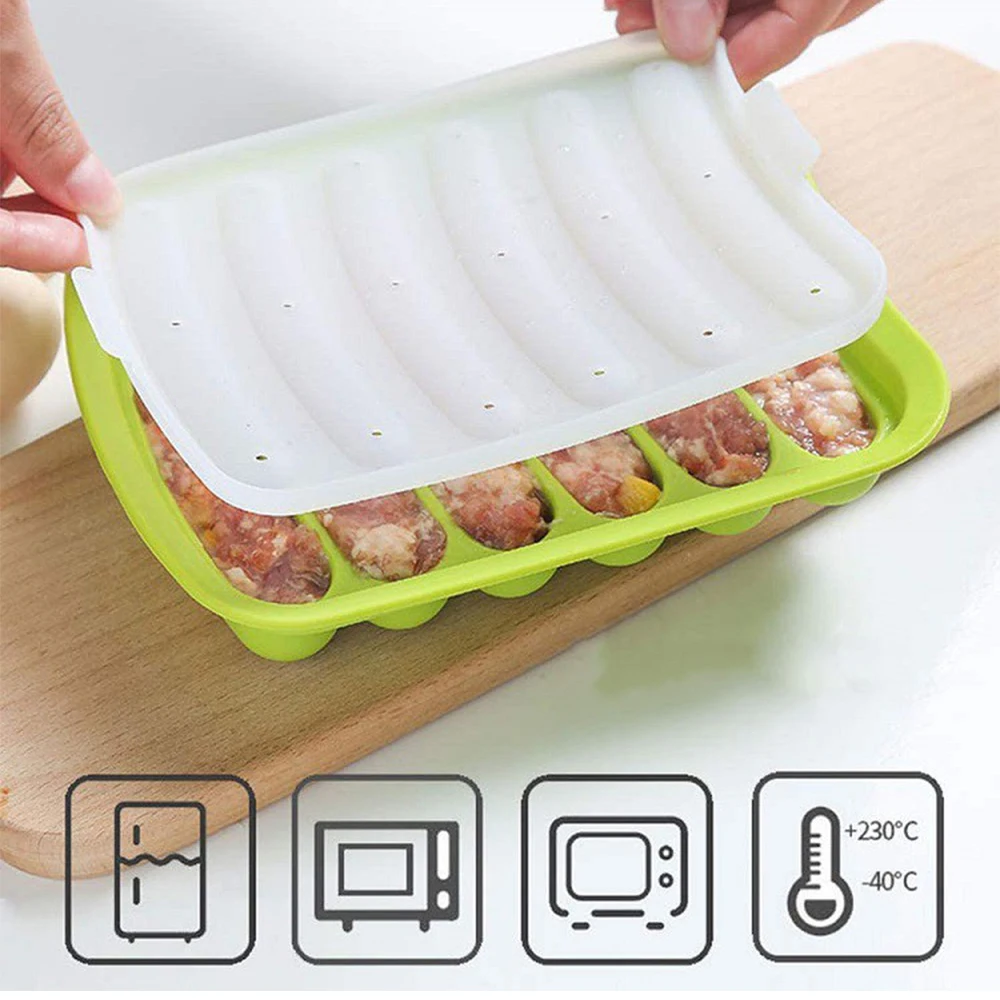 Sausage Stuffer 6 In 1 Sausage Machine DIY Mold Making Hot Dog Handmade Ham Silicone Mold Baby Food Machine Kitchen Cooking Gadgets