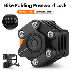 Foldable Anti-Theft High Security Bike Lock - Durable Portable Cycling Accessory (098 Lock)