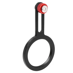 Universal Aluminum Phone Filter Mount with 37mm Clip and Cold Shoe Adapter for Microphone and LED Extension (37mm Adapter Only)