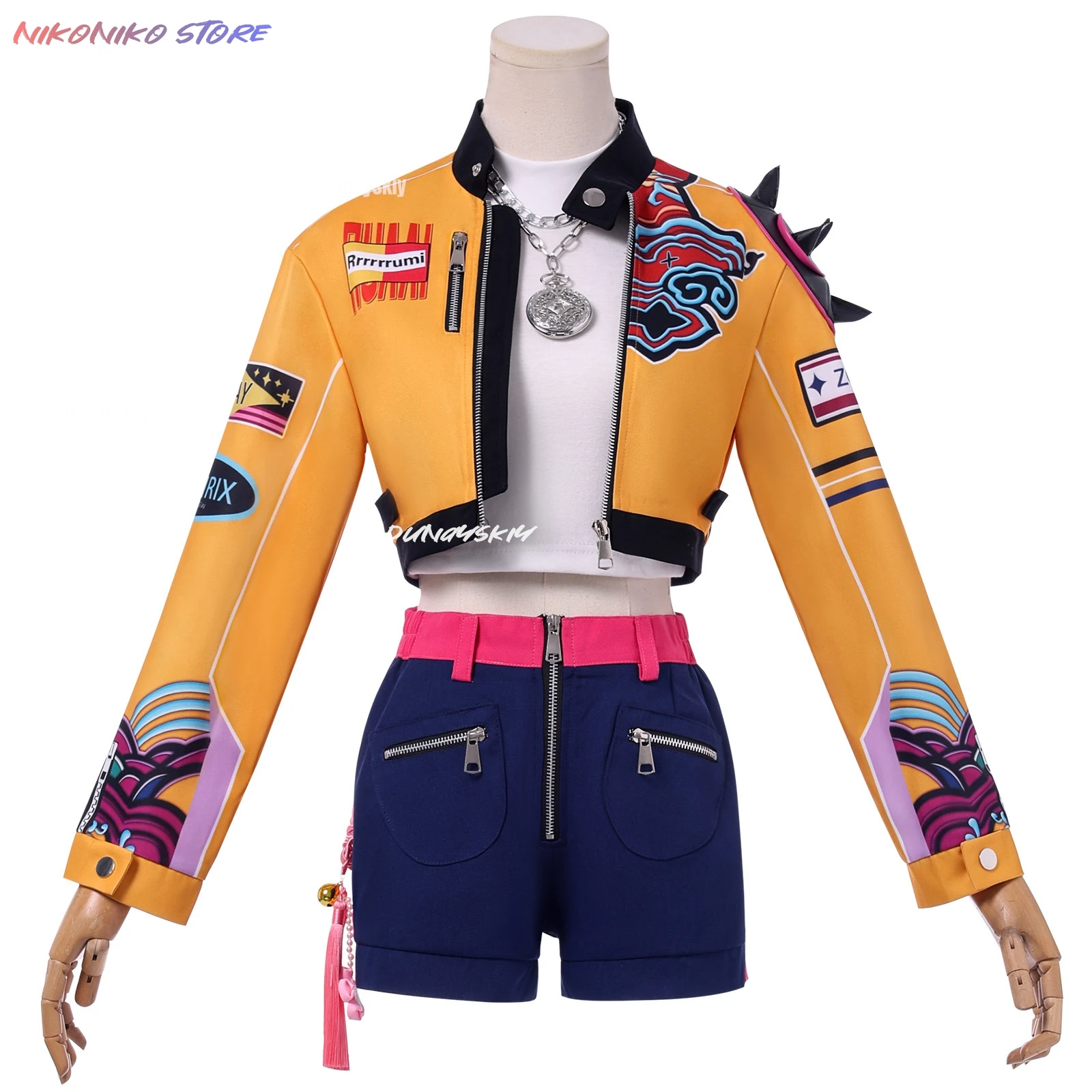 Damen Cosplay Kostüm Dämonenjagd | K-Pop Idol Mira/Zoey Outfit | Vollständiges Set