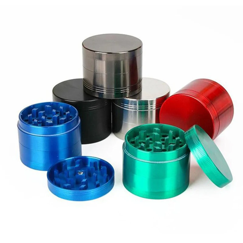 40mm Zinc Alloy Smoke Grinder 4 Layer Metal Herb Tobacco Crusher Cigar Processing Shredder Smoking Pipe Accessories herb grinder
