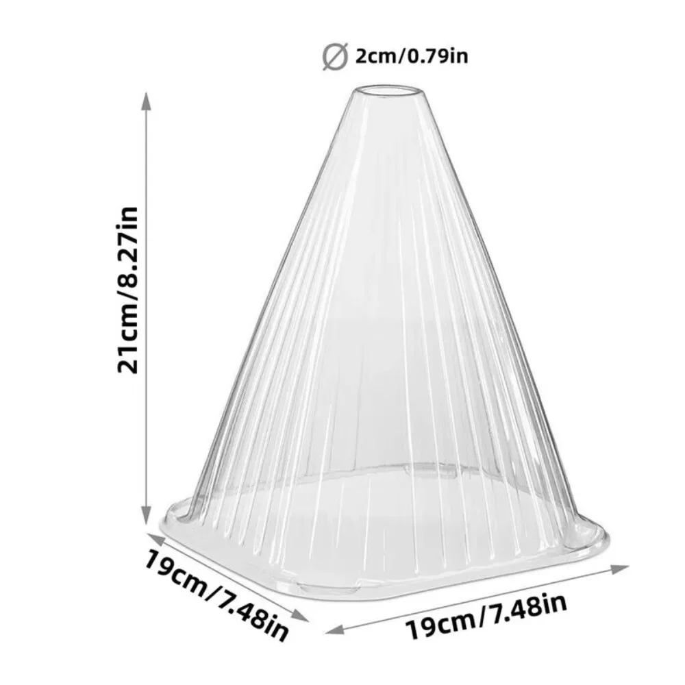 10PCS Reusable Plant Bell Cover Protect Plants From Birds Frost Snails Damage Garden Square Plastic Cover Clear Garden Supplies