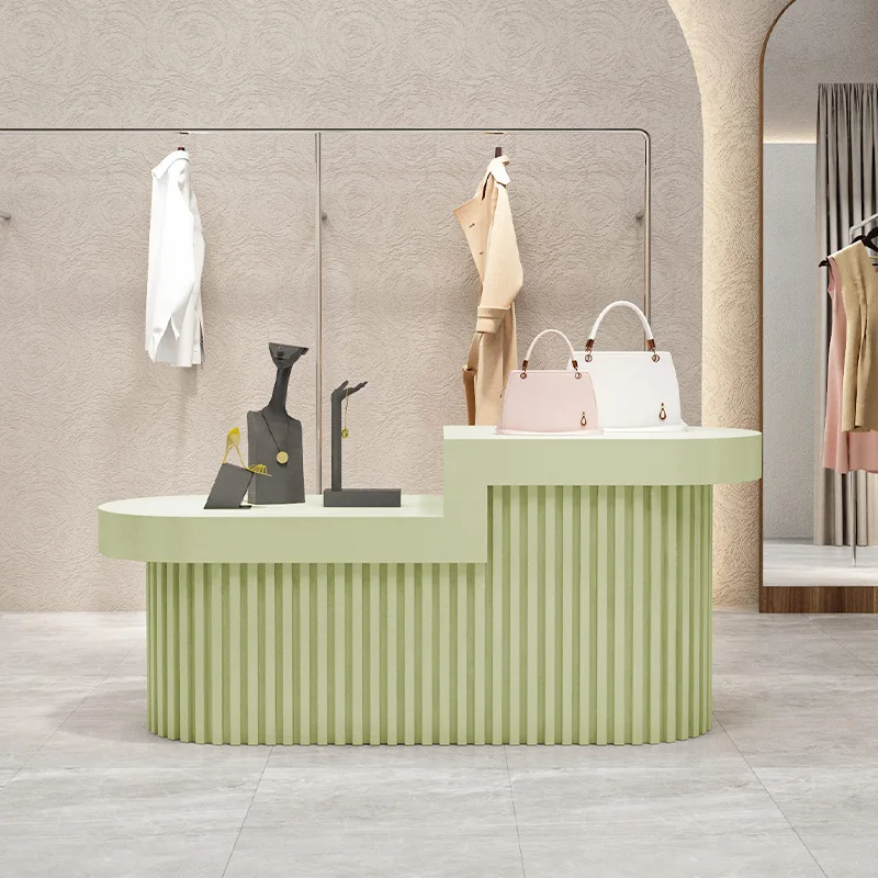 Simple Profissional Reception Desks Modern Luxury Trendy Beauty Reception Desks Salon Display Mostrador Commercial Furniture