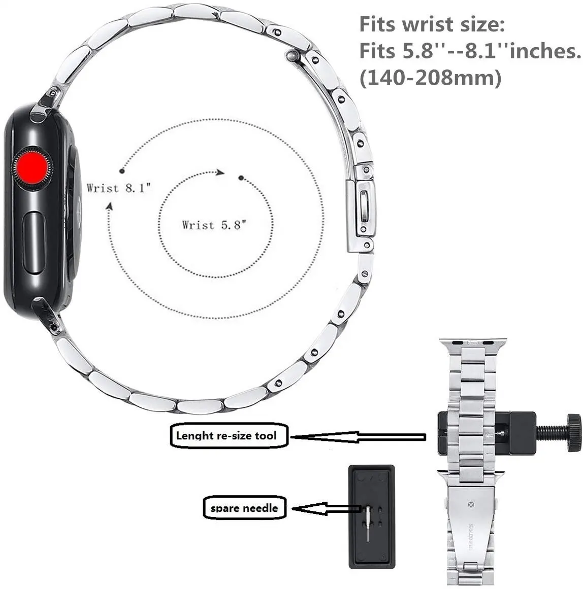 Premium TPU Protector Case with Stainless Steel Metal Strap