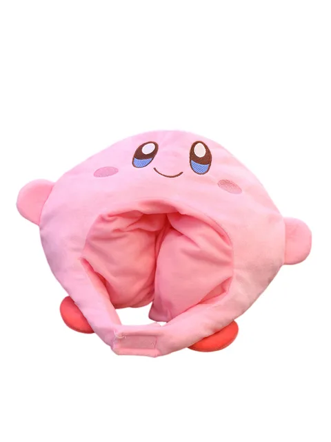 New Cartoon Star Kirby Plush Hat Funny Selling Cute Ins Hat Headgear Plush Selfie Props Gift Wholesale