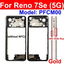 Enhanced Middle Housing Frame with Side Keys Replacement (Reno7Se - Gold)