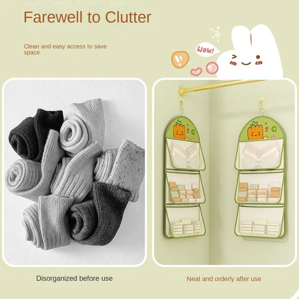 Multi-layer Storage Mesh Bag Wardrobe Hanging Save Space Socks Storage Bags Large Capacity Multi-function Dormitory Storage Tool 5